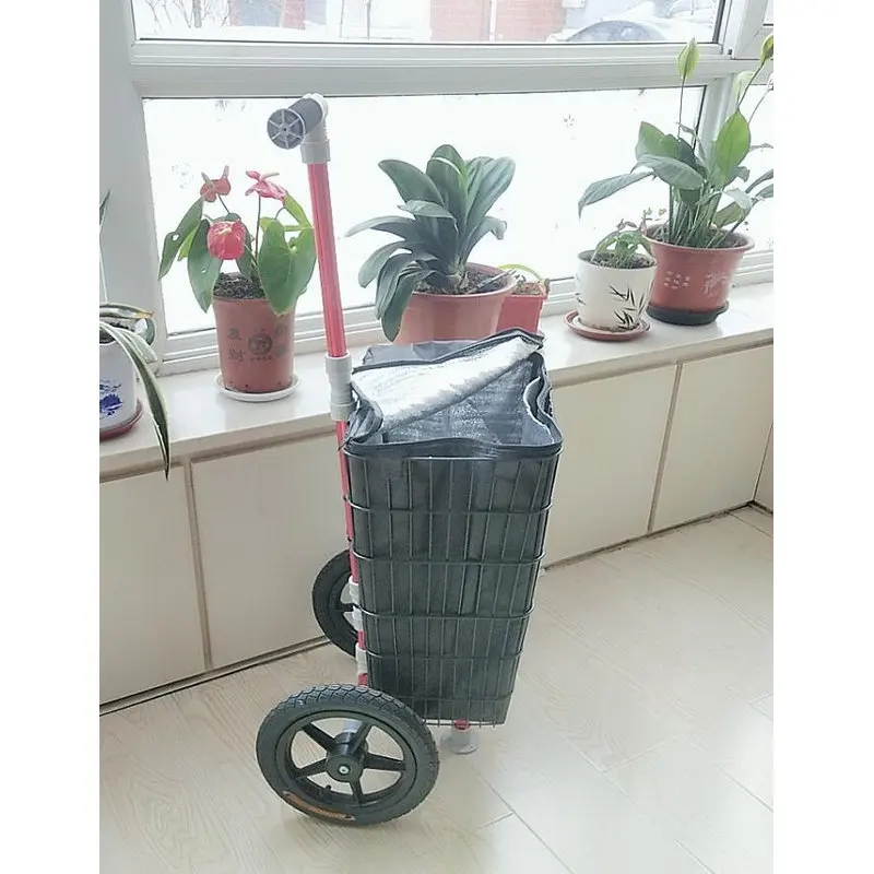 Carrito remolque para bicicleta 2 en 1 con ruedas de goma no inflables - imagen 2