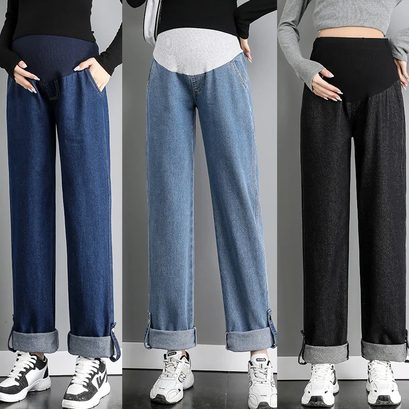 Pantalones de maternidad de cintura alta de punto suave - imagen 3