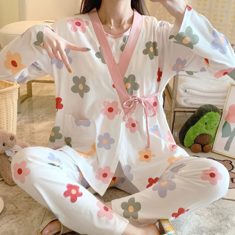 Pijama de lactancia maternidad estampado enfermería - imagen 5