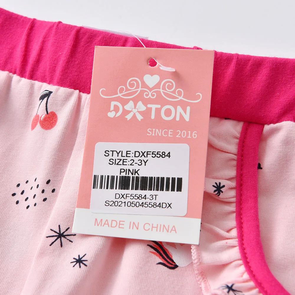 DXTON Mallas ajustadas de algodón para niñas con estampado floral - imagen 4