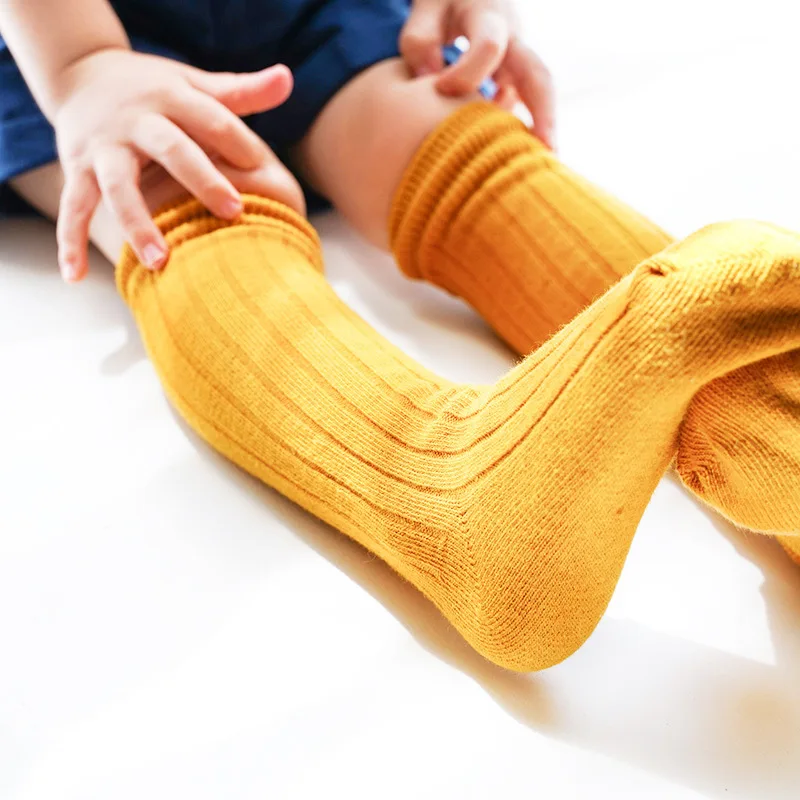 Calcetines algodón bebé hasta rodilla punto liso otoño-invierno - imagen 3