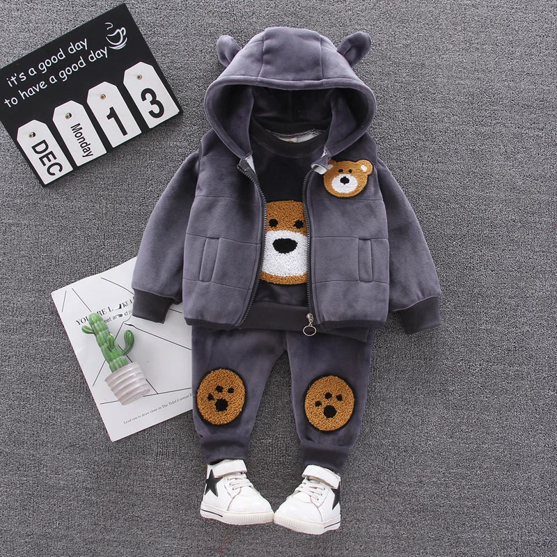 Conjunto infantil de invierno con chaleco y capucha - imagen 2