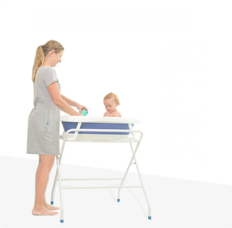 Cambiador y bañera plegable para bebés