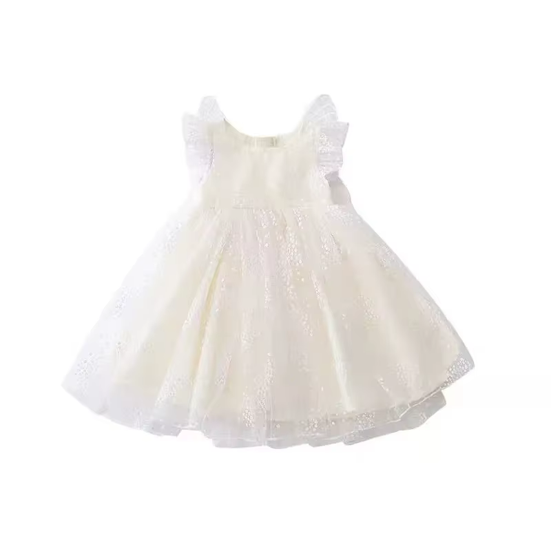 Vestido de princesa con alas de mariposa para niña – Encaje y lentejuelas - imagen 2