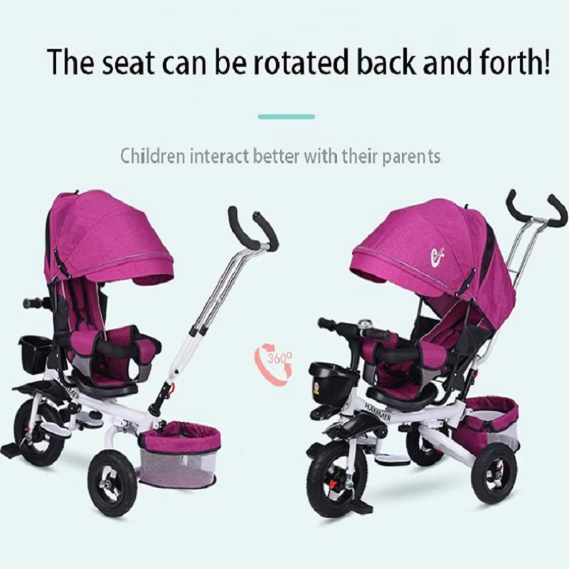 Triciclo infantil LazyChild plegable con asiento reclinable – 3 ruedas - imagen 2