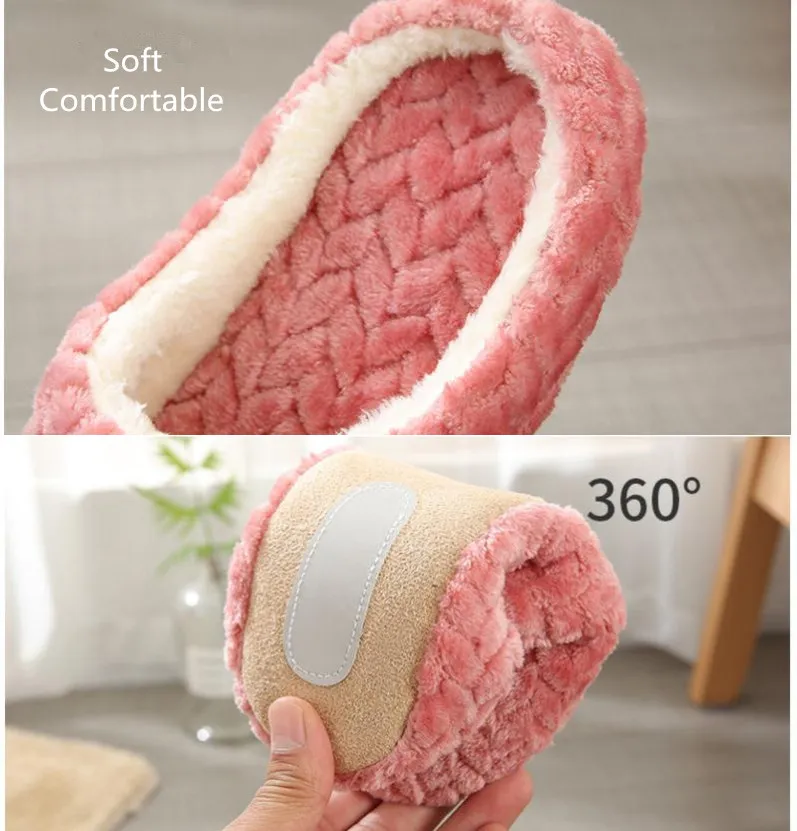 Pantuflas felpa antideslizantes casa mujer – Cálidas para invierno - imagen 5