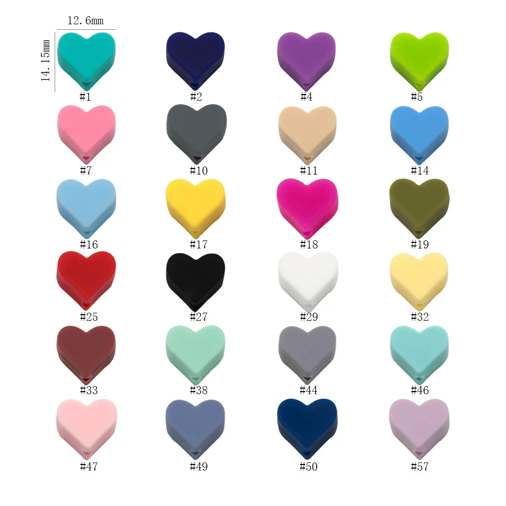 Mordedor corazón de silicona en varios colores