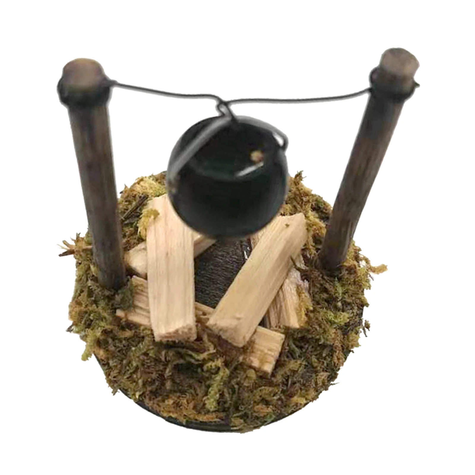 Rincón decorativo con jardín miniatura