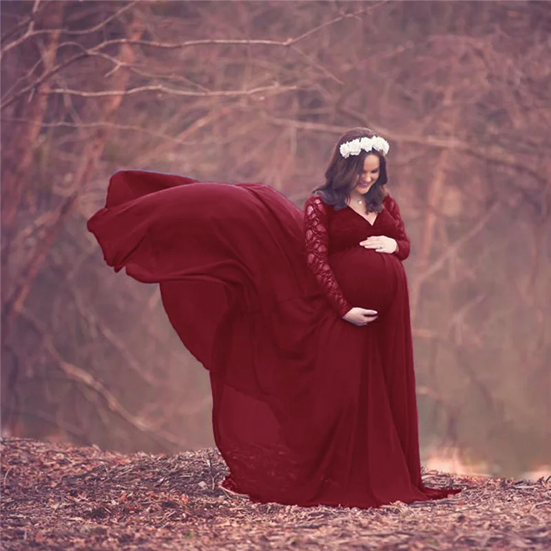 Vestido de maternidad visto desde atrás