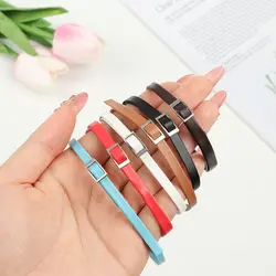 Cinturón de muñeca de cuero artificial hecho a mano, accesorios