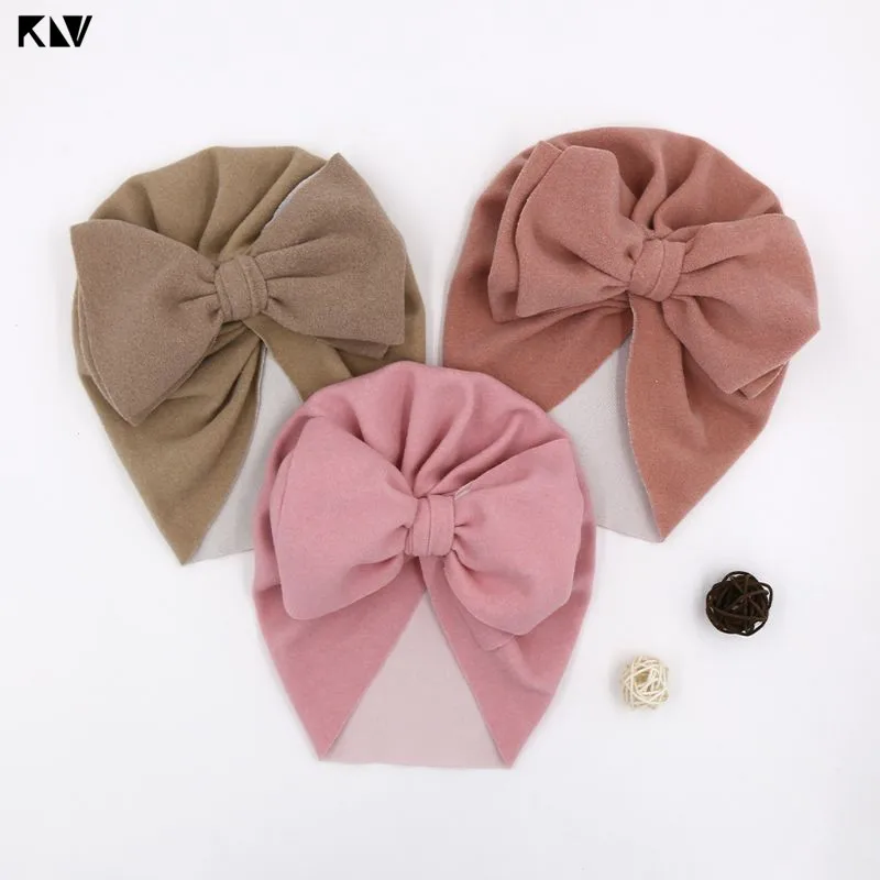Gorro turbante de algodón con lazo para bebé y recién nacidos - imagen 3