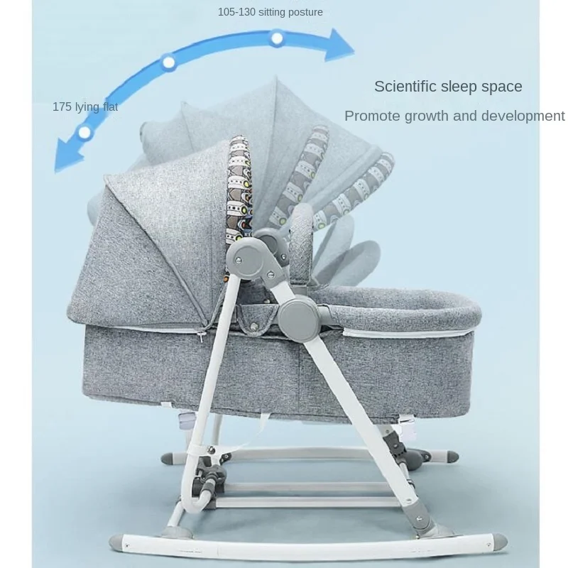 LazyChild Cuna 4 en 1 con mecedora convertible para bebé - imagen 3
