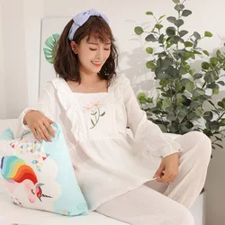 Pijamas de enfermería para amamantar en algodón otoñales cómodos
