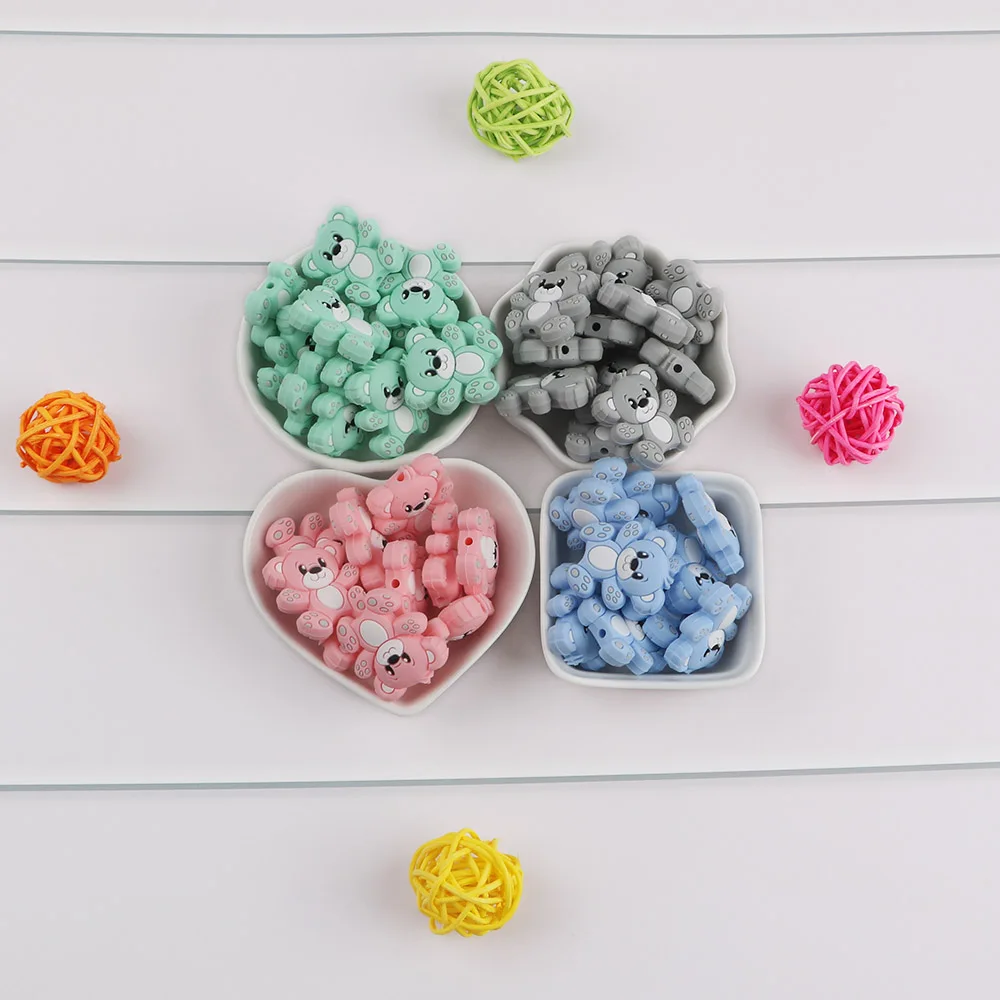 Kovict cuentas de silicona infantiles con animales para joyería - imagen 5