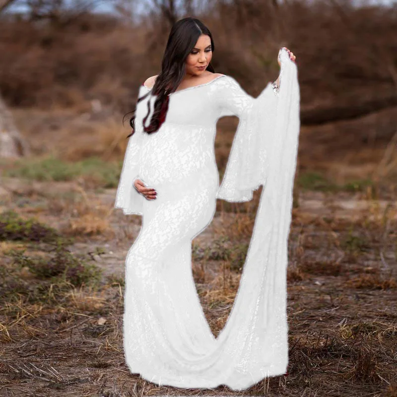 Vestido premaman en rosa y encaje