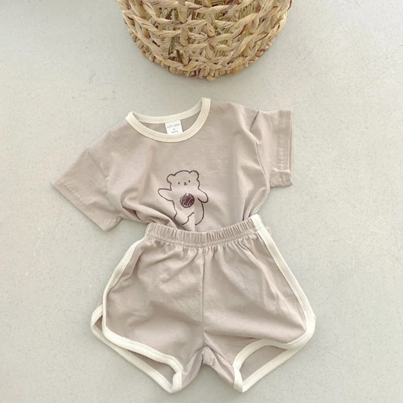Conjunto bebé oso – Camiseta y pantalón de algodón - imagen 4