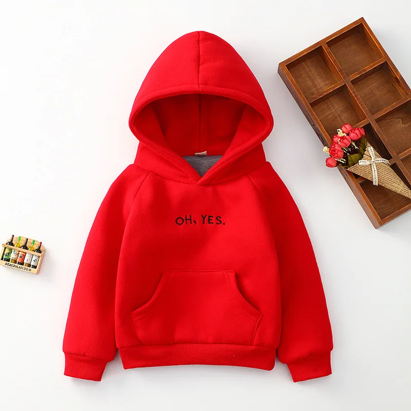 Sudaderas con capucha color caramelo para niños – manga larga - imagen 4