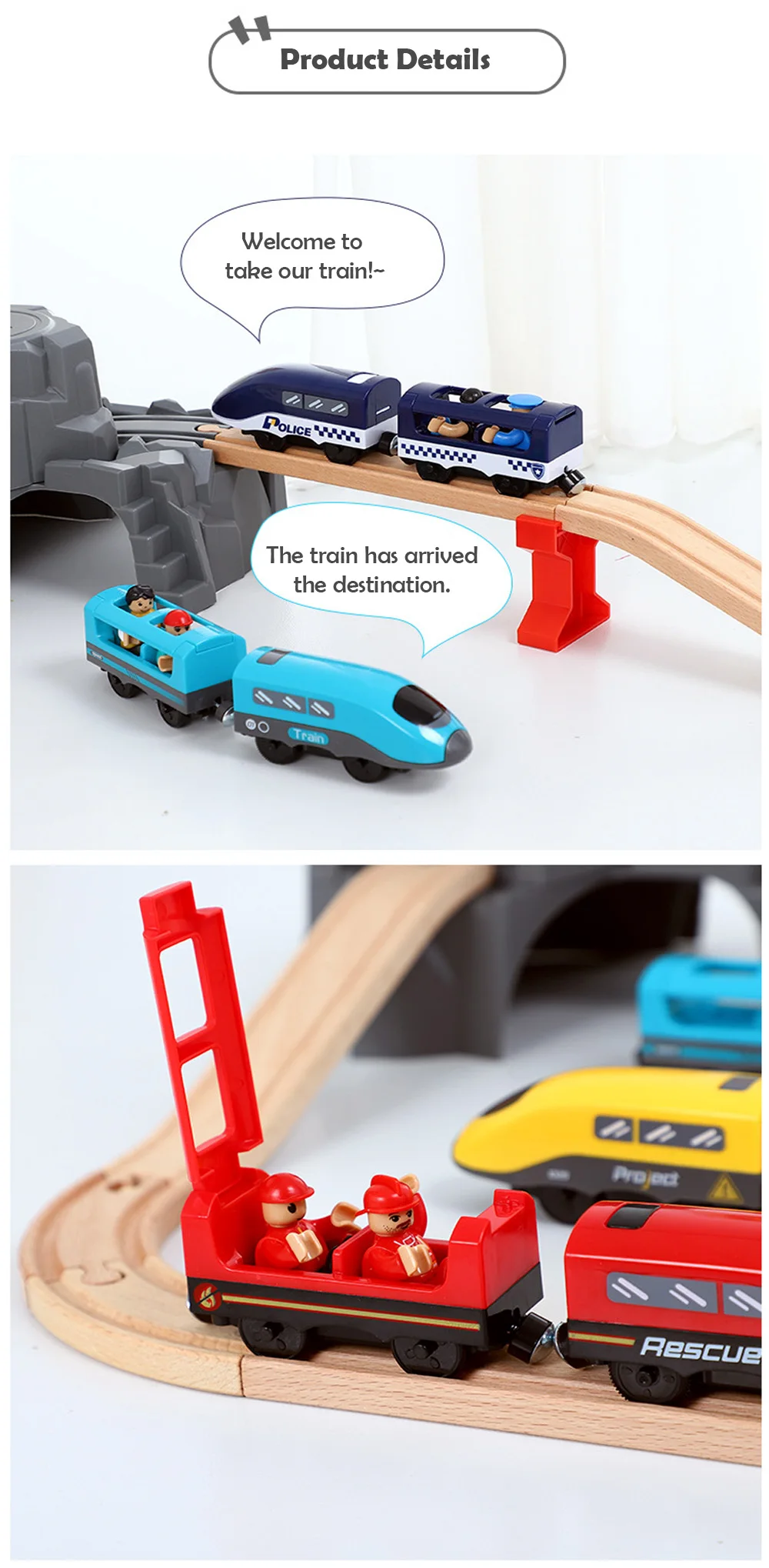 Vagón de madera del tren retro con detalles artesanales