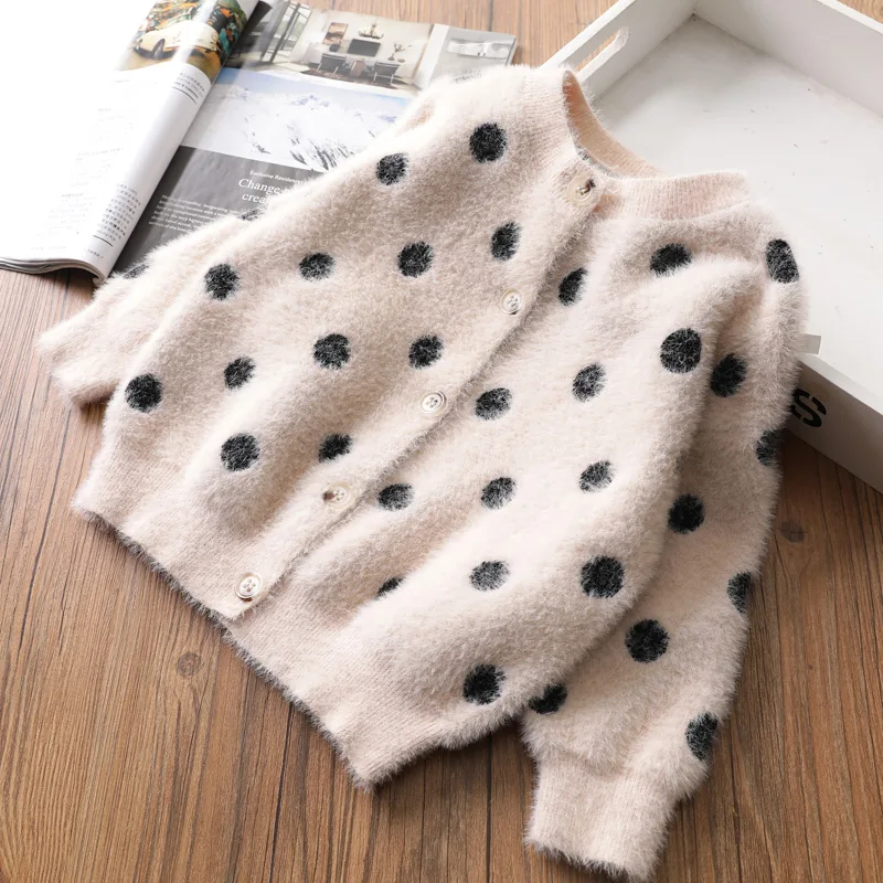 Cárdigan de punto con lunares para niña – Colección primavera - imagen 2