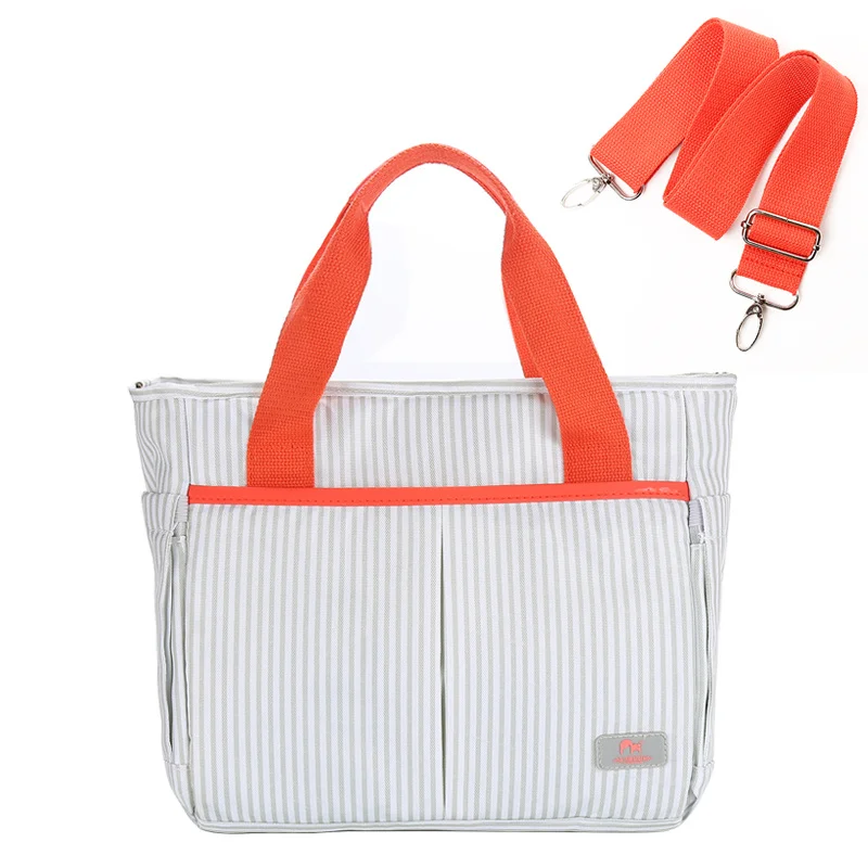 Bolsa pañales maternal con bolsillos para cochecito – Cremallera fácil - imagen 2