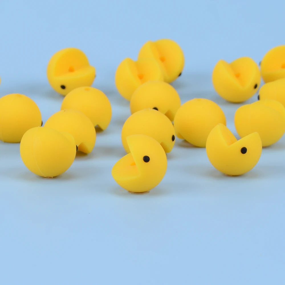 Cuentas de silicona Pac-Man para dentición