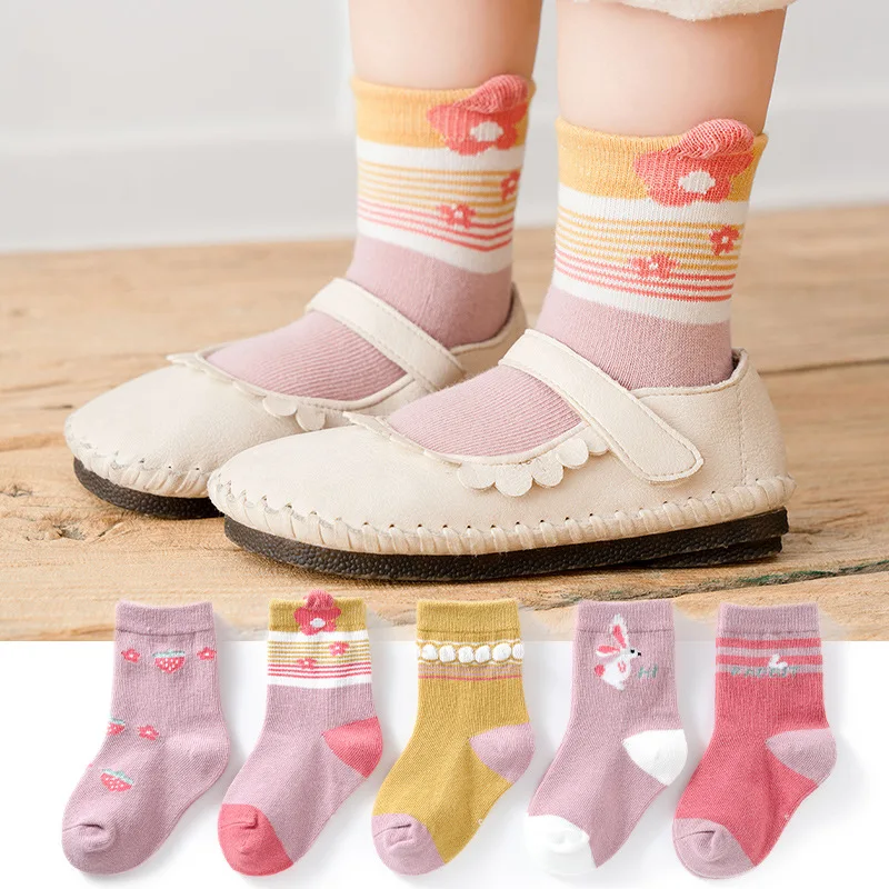 Calcetines de algodón estriados para niños – Cálidos para invierno - imagen 5