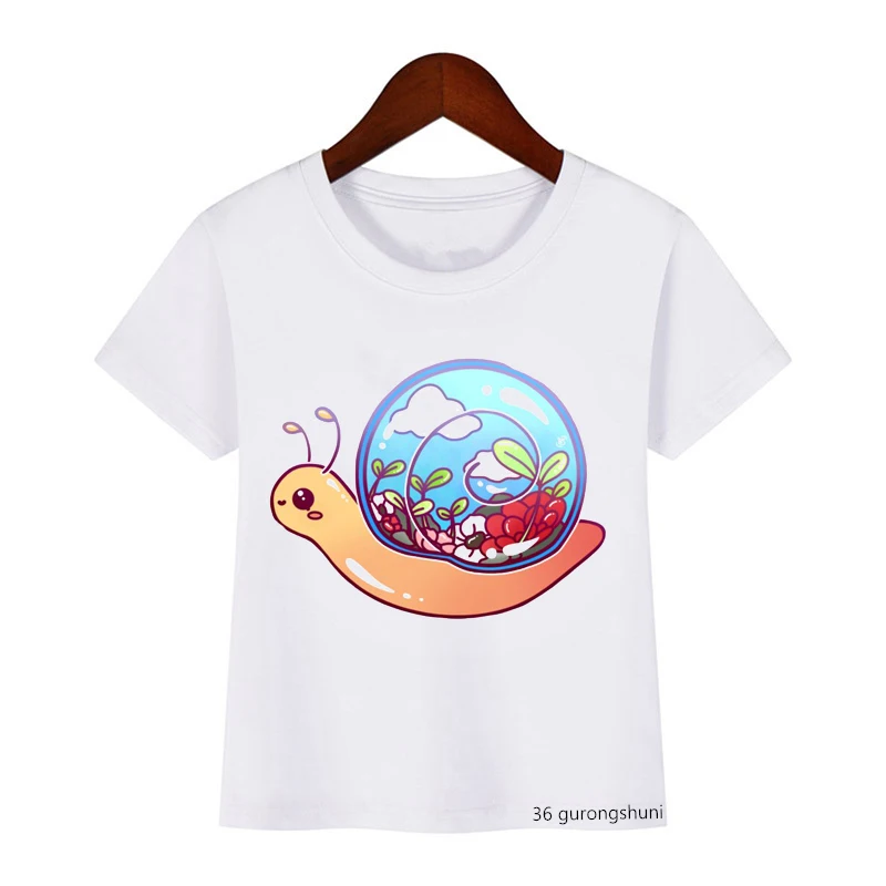 Camiseta infantil con divertido estampado de caracol