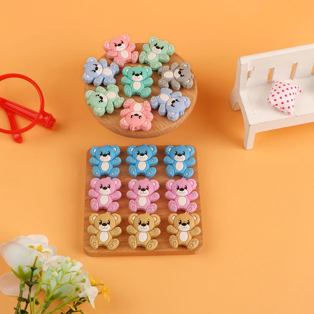Mini cuentas de silicona con animales para joyería