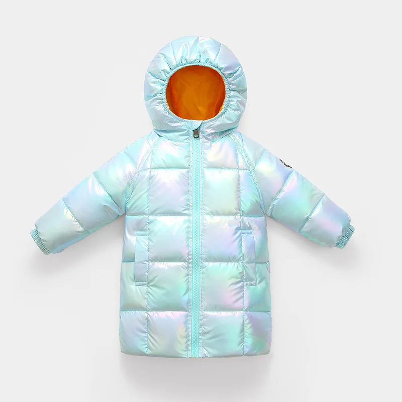 Abrigo largo acolchado brillante invierno para niños - imagen 5
