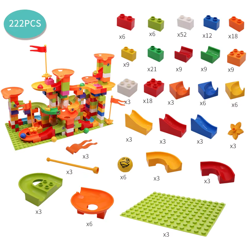 Bloques con tobogán de embudo – Juego educativo infantil