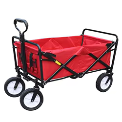 Carro de compra plegable con marco de acero para exteriores