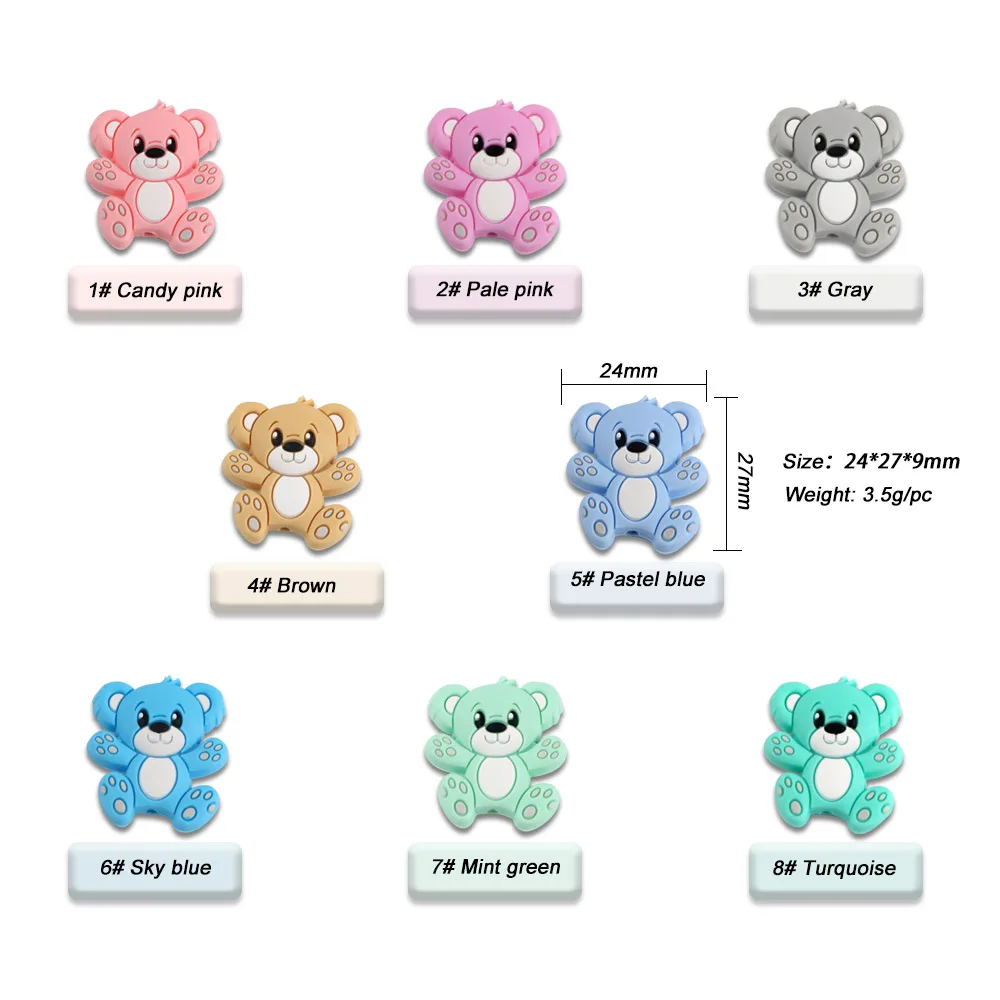Kovict cuentas de silicona infantiles con animales para joyería - imagen 4