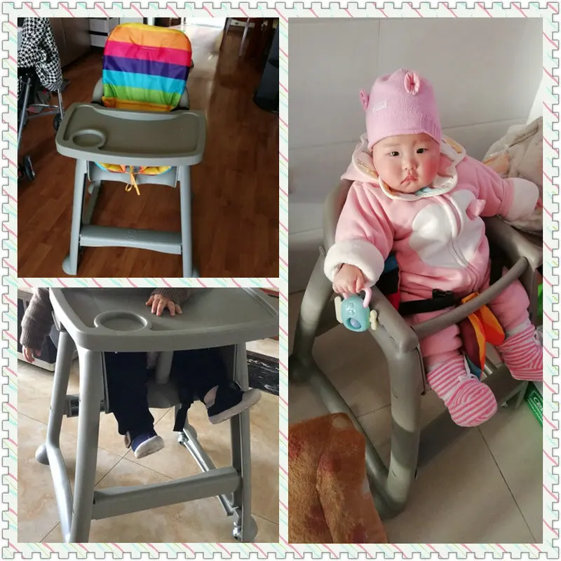 Trona comedor infantil plástico PP con bandeja ajustable para niños - imagen 3