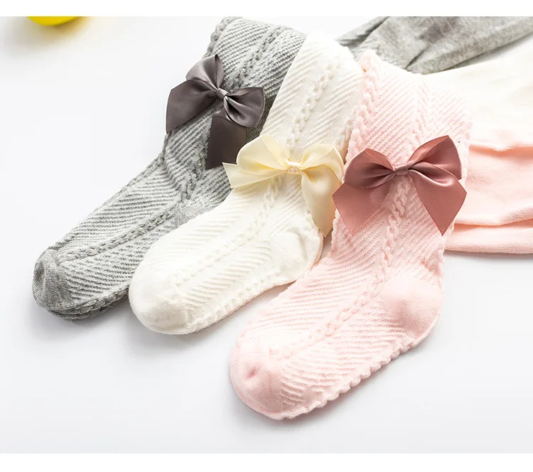 Pantimedias de algodón con lazo para bebé y niña - imagen 4
