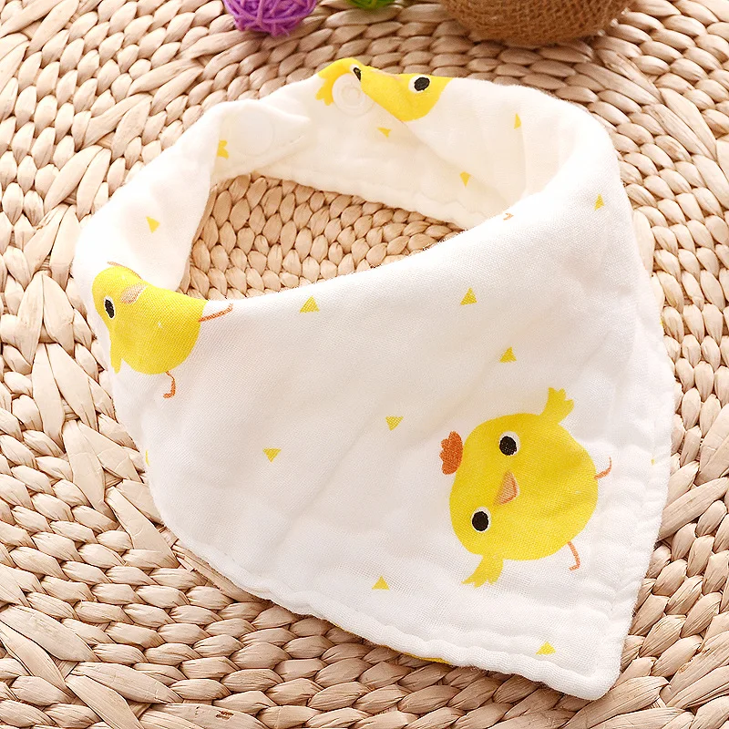 Babero tipo bandana de muselina con estampado animal