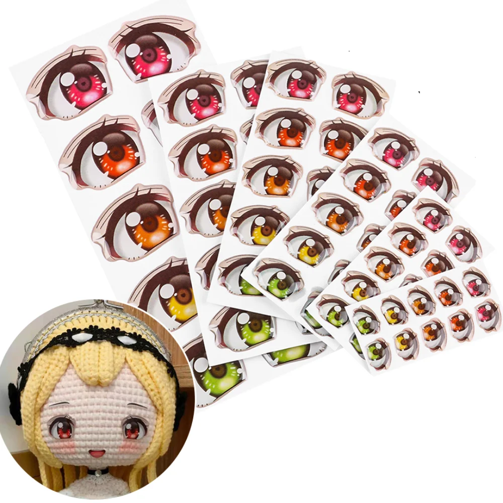 Ojos de cristal para muñecas – Pegatinas adhesivas estilo anime - imagen 4