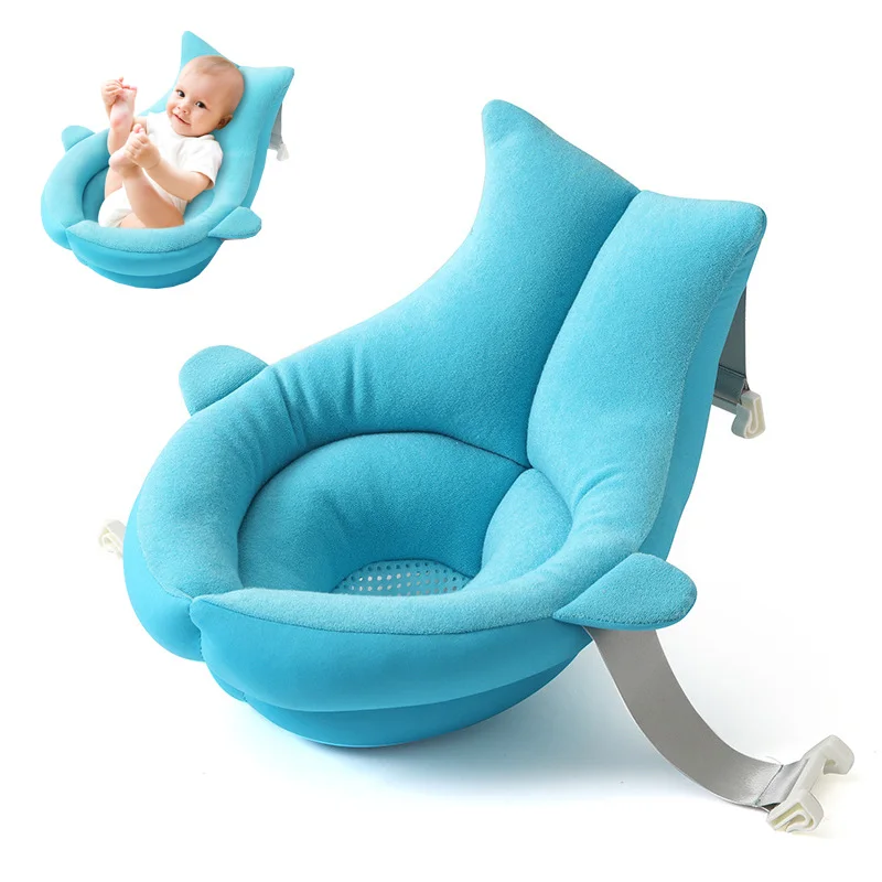 Bañera plegable para bebé recién nacido con soporte tiburón