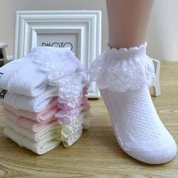 Calcetines encaje niños algodón fino transpirable verano