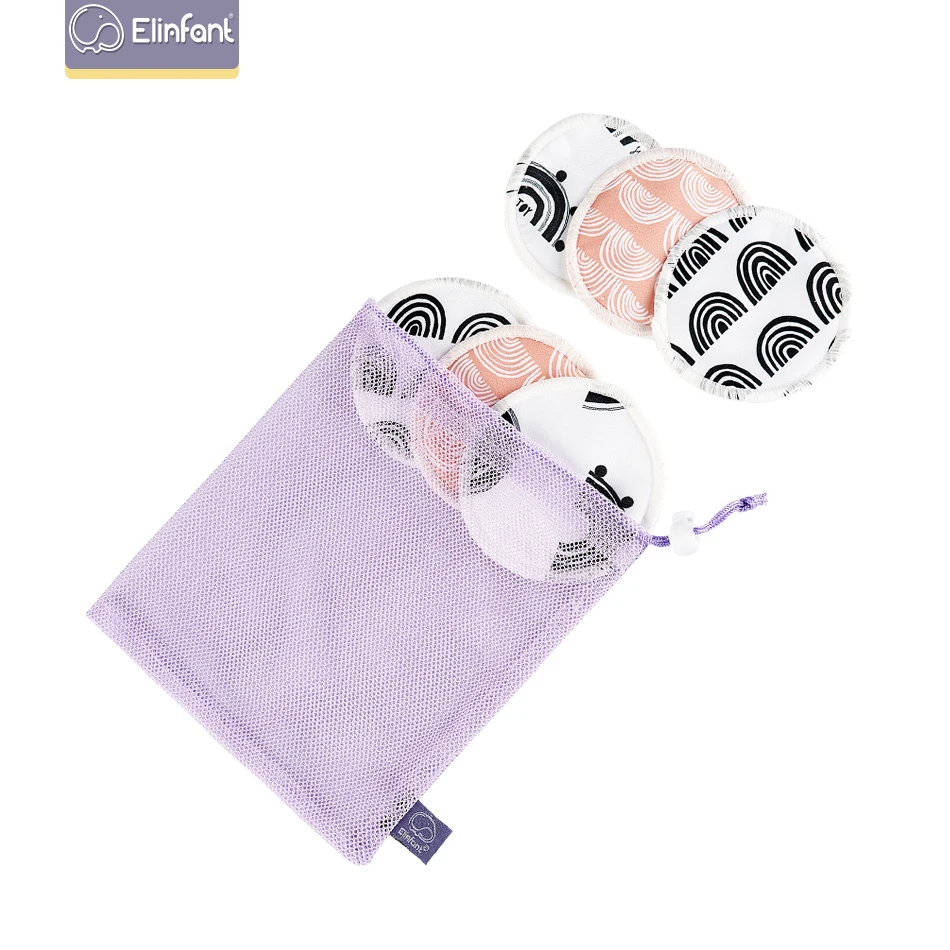 Elinfant almohadilla lactancia bambú impermeable con bolsa - imagen 2