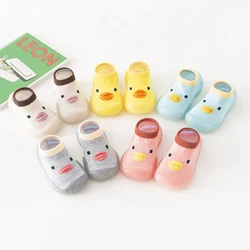Zapatitos calcetín primeros pasos para bebé – Estampado pato