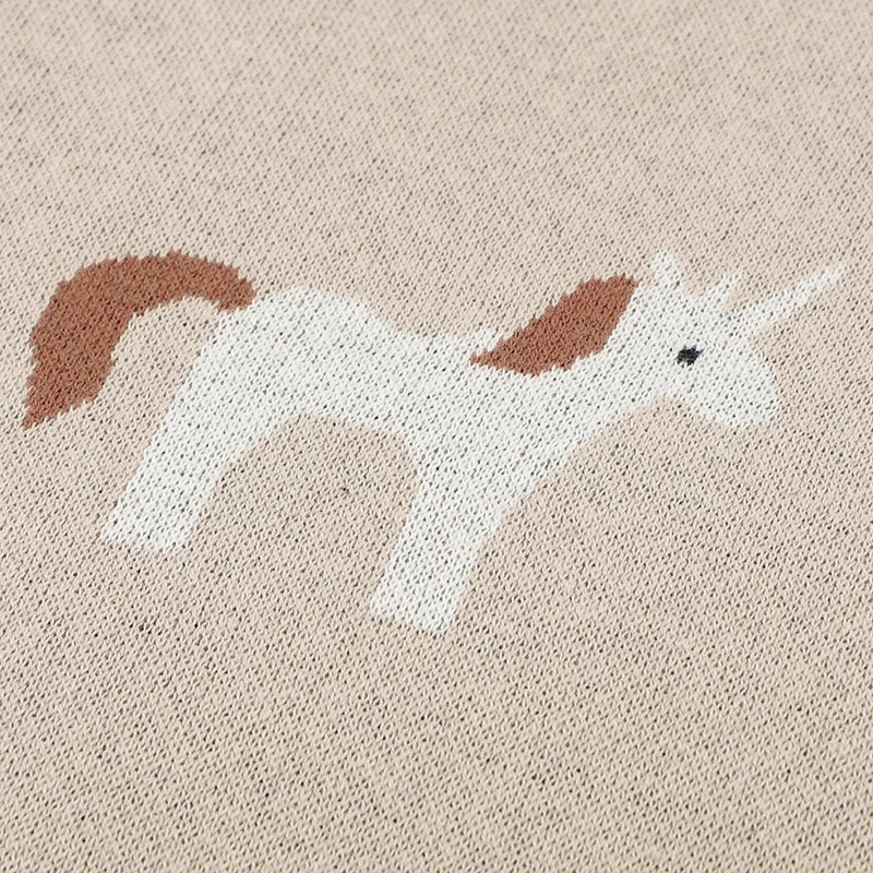 Manta para bebé recién nacido con unicornio suave de algodón - imagen 4