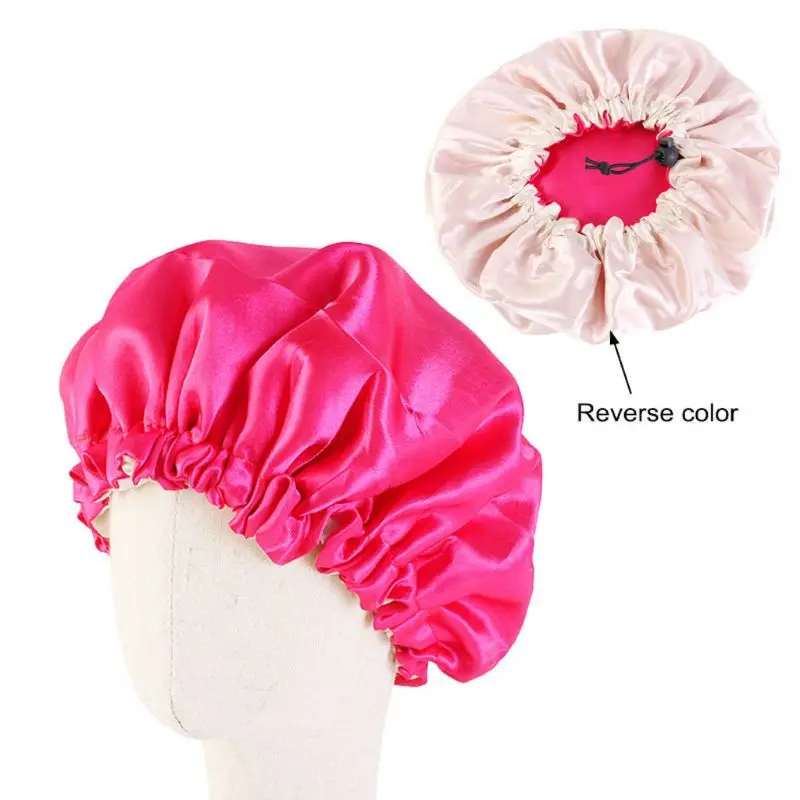 KLV gorro de satén reversible para dormir, doble capa suave - imagen 4
