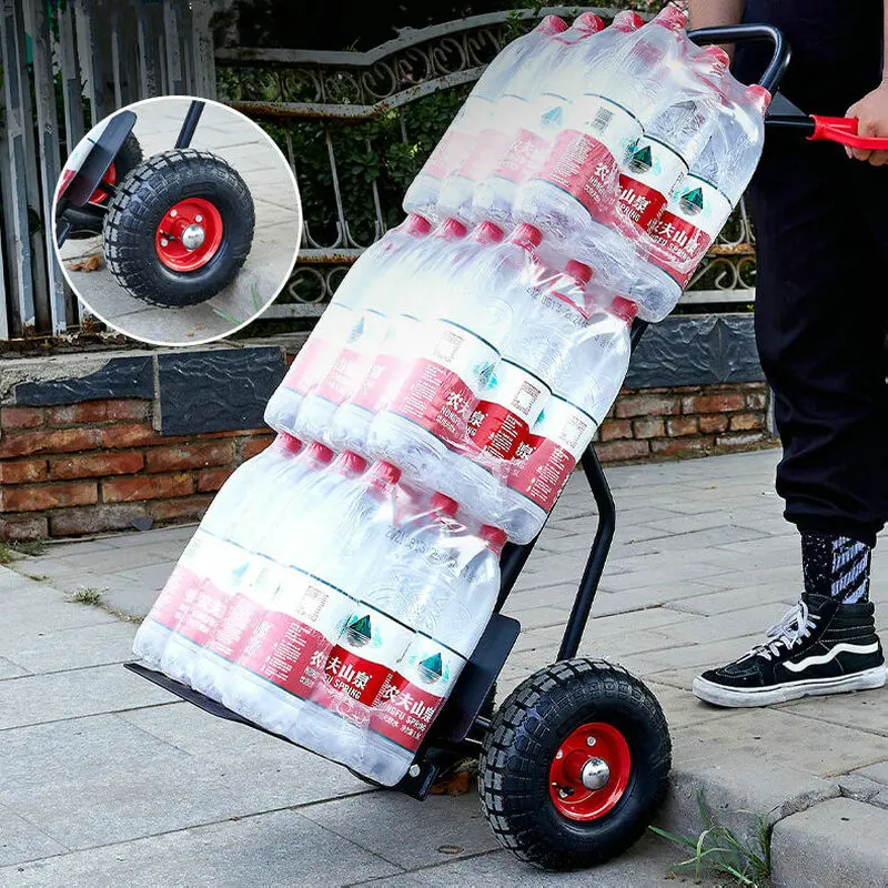 Carrito manual plegable para equipaje con ruedas resistentes - imagen 5