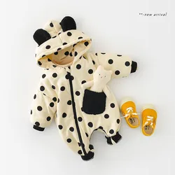 Pelele de lana con capucha para bebés – Otoño Invierno