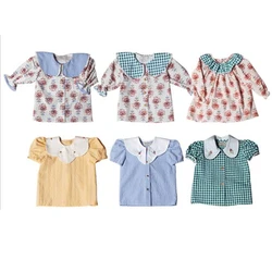 Blusa de niña de manga corta con estampado floral – ligera
