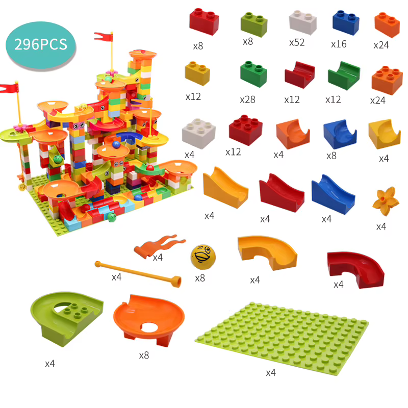 Bloques con tobogán de embudo – Juego educativo infantil - imagen 2