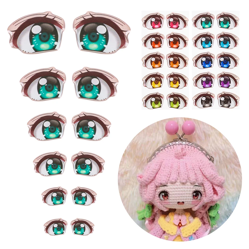 Ojos de cristal para muñecas – Pegatinas adhesivas estilo anime