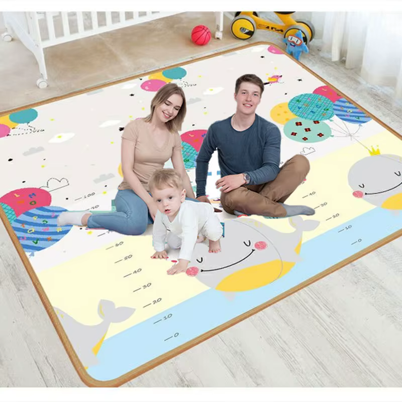 Alfombra de juegos para bebés plegable para gatear, suave - imagen 4