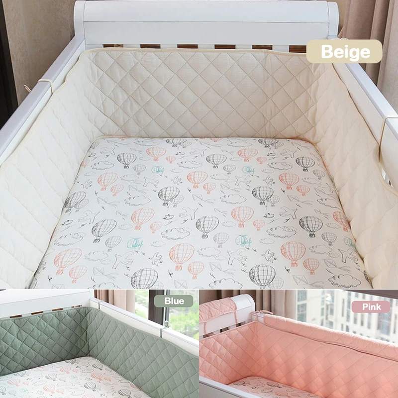 Parachoques para cuna de bebé algodón suave transpirable protectores - imagen 5
