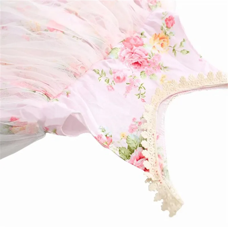 Vestido de niña gasa floral sin mangas para verano - imagen 2